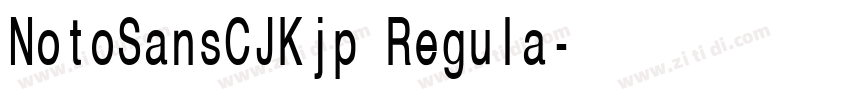 NotoSansCJKjp Regula字体转换